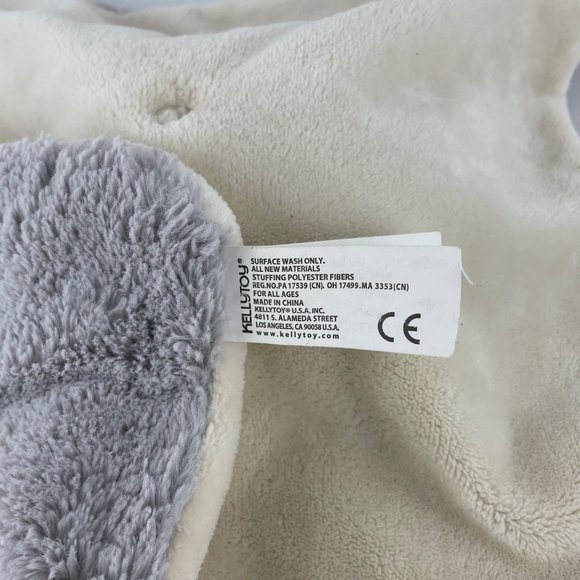 Kellytoy Elephant Lovey 13" Grey Tan Baby Security Blanket Rattle - Picture 6 of 6